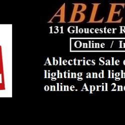 Ablectrics sale day, ablectrics electrical wholesale, ablectrics lighting showroom, 