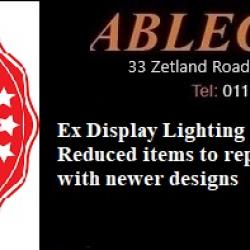 reduced lighting, clearance lighting, ex display lighting, bristol lighting, lighting to clear, 