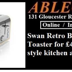 swan toaster, swan appliances, swan retro, designed for life, retro blue, vintage collection, swan vintage
