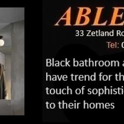 black bathrooms accessories, black extractor fan, black downlights, black evofires,